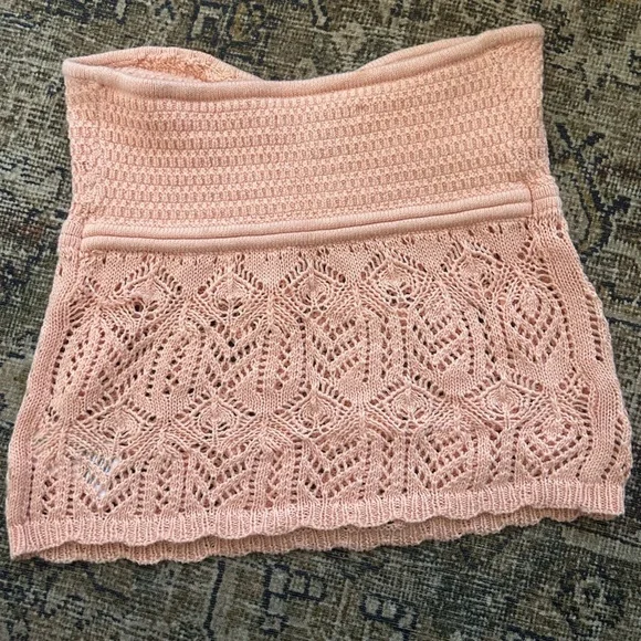 NWOT AE Cropped Crochet Tube Top - Picture 10 of 11
